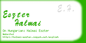 eszter halmai business card